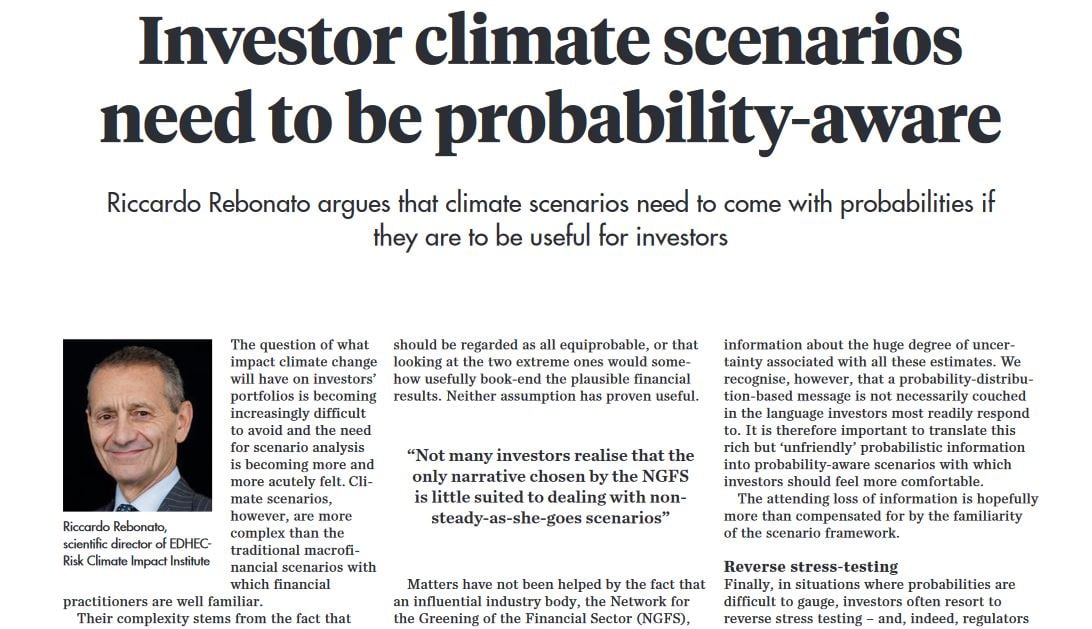 IPE - Viewpoint: Investor climate scenarios need to be probability-aware