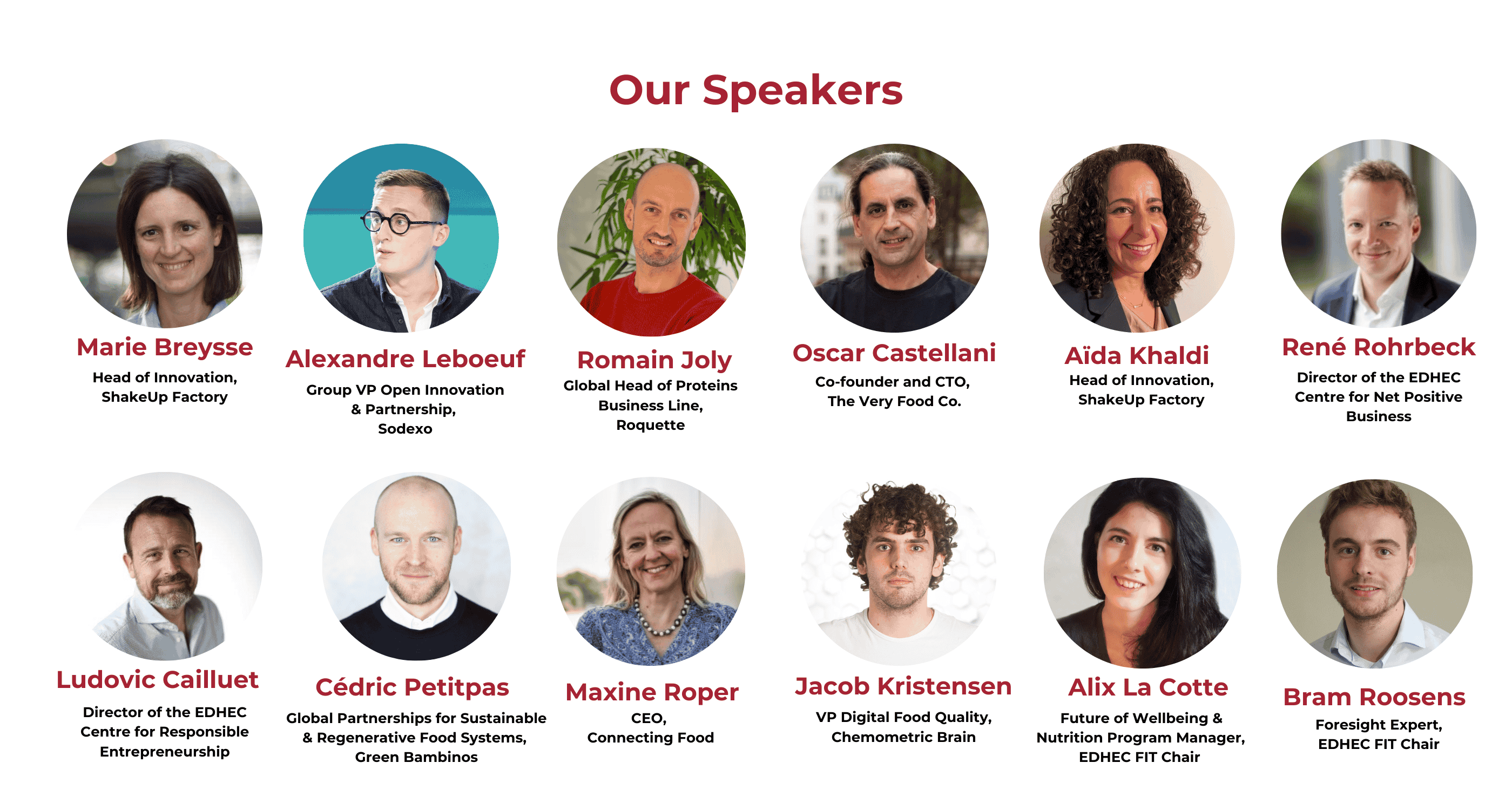 Startup Day speakers