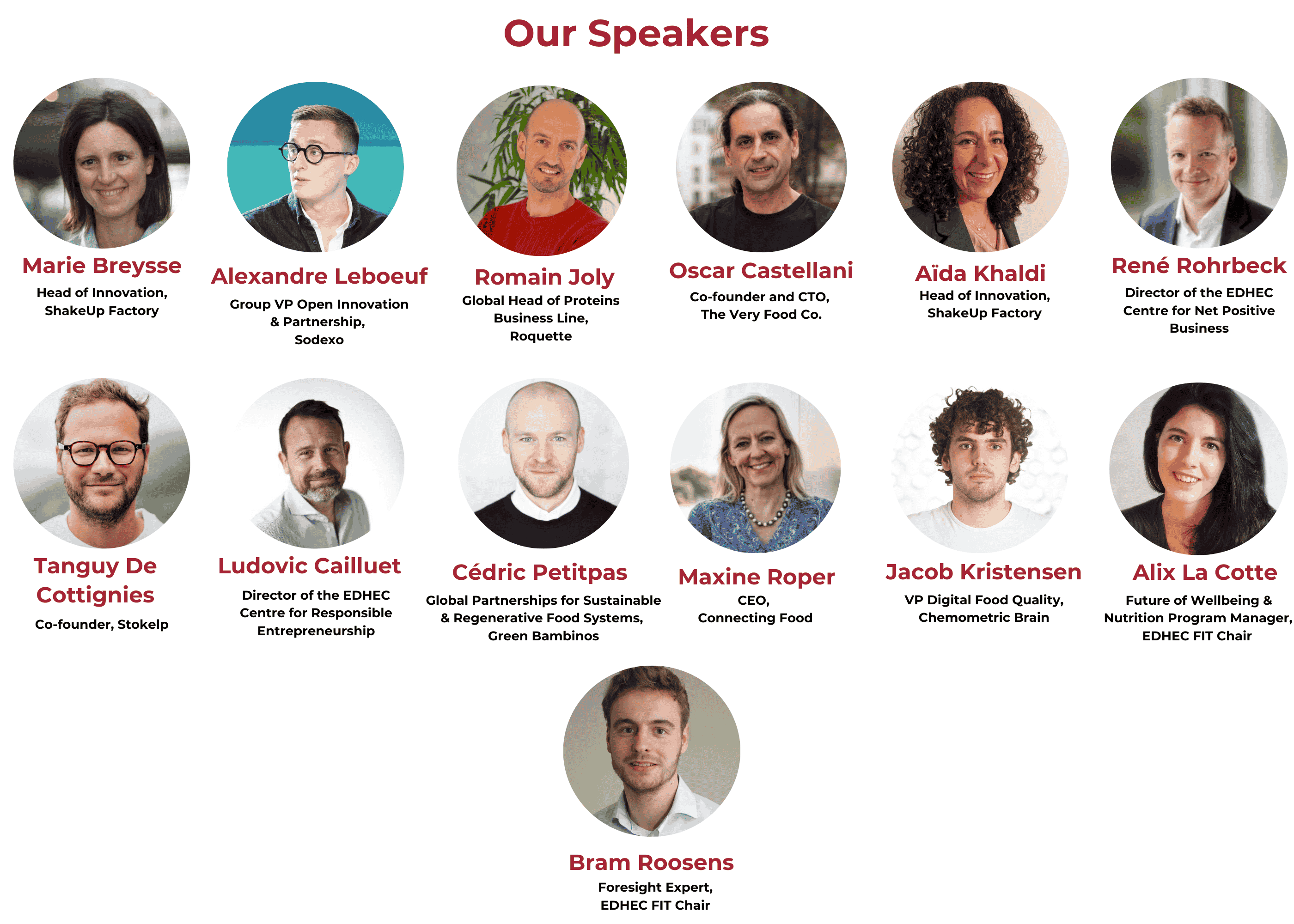 Startup Day speakers