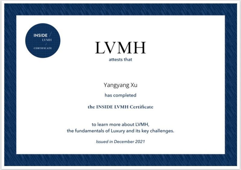 CentraleSupélec-Partenariats Entreprises - INSIDE LVMH Certificate Dear  All, I hope you are well. I recently reached out to you to announce the  launch of the INSIDE LVMH Platform. I hope the communication